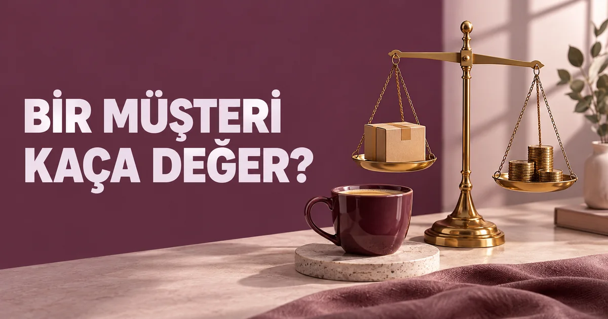 Bir müşteri kaça değer başlıklı kapak: ürün, paket ve terazi
